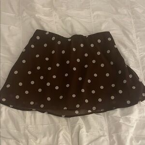 Abercrombie & Fitch Brown Polka Dot Skirt